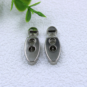 Hợp kim kim loại hai lỗ kim loại Stopper đàn hồi dây rút chuỗi điều chỉnh dây khóa kết thúc cho hoodie Rope quần áo may mặc - Product Image 6