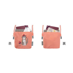 Sac à bandoulière mini pour téléphone portable, broderie mignonne de dessin animé de printemps, cordon de serrage, léger, respectueux de l'environnement, en nylon - Product Image 2