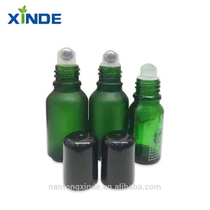 Mini Green Roller Glass Bottle for Essential Oils Cream Makeup <strong>Diffuser</strong> Packaging <strong>Roll</strong> Screen Printing Engraving Skin Care Serum - Product Image 2