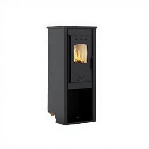 Poêle à bois autoportant en acier noir de 6,2 kW, design moderne et mince, sans fumée, durable, pour chauffage domestique intérieur - Product Image 2