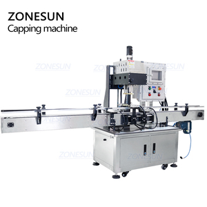 ZONESUN pneumatique cosse vis capsuleuse automatique anti-déflagrant verre flacon bouteille tête de pompe de pulvérisation bouteille ronde pot machines de capsulage - Product Image 5