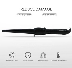 <span class=keywords><strong>Professionnel</strong></span> Tube Unique En Céramique Glaçure Poire Fleur LCD Électrique <span class=keywords><strong>Conique</strong></span> Cheveux <span class=keywords><strong>Fer</strong></span> <span class=keywords><strong>À</strong></span> Friser PTC Personnalisable pour La Maison Hôtel Utilisation - Product Image 3