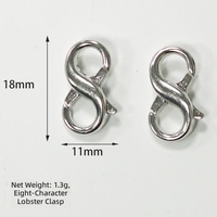 Lot de fermoirs mousquetons double ouverture en alliage d'or, d'argent et de zinc, légers, pour la fabrication de porte-clés, rallonges de colliers et bracelets DIY