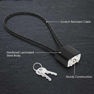 Candado de Cable de Acero Endurecido Rojo/Negro, Anti-incendios, Anti-corte, para Armas - Product Image 1