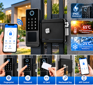 Cerradura Electrónica Inteligente para Exteriores SINON con Logotipo Personalizado, Cerradura de Puerta con Huella Digital WiFi Tuya TTLock para Proyectos Residenciales - Product Image 4