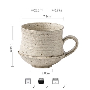 Tazza da caffè in ceramica fatta a mano da 8 once avorio piccola ceramica espresso <span class=keywords><strong>artisti</strong></span> tazza da caffè - Product Image 6