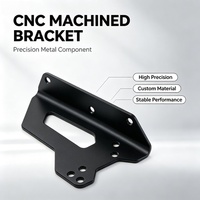 Supports de montage en tôle métallique usinés CNC sur mesure, revêtement noir en poudre, fabrication OEM, équipement industriel