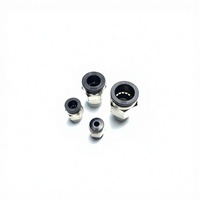 Raccord rapide pour tuyau d'air en pouces, en cuivre nickelé, filetage américain PC1/4 NPT 1/8 3/8 NPT 1/4, raccord droit