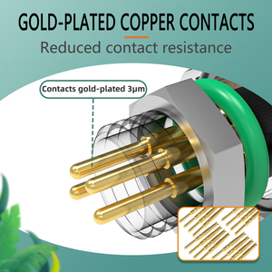 Connecteur de montage sur panneau M8 B Code Male <span class=keywords><strong>5</strong></span> broches Contacts à souder Montage arrière IP67 IP68 Prise étanche pour l'automatisation - Product Image 2