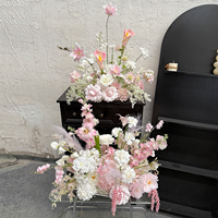 Arrangements de fleurs artificielles de luxe léger de haute qualité, 30-100 cm, fabriqués en Chine pour les mariages, les tables de fête, les hôtels et la décoration occidentale