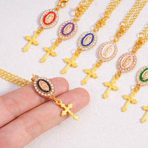 Volante Rosario encanto accesorio <span class=keywords><strong>Virgen</strong></span> <span class=keywords><strong>de</strong></span> <span class=keywords><strong>Guadalupe</strong></span> coche encantos decoración <span class=keywords><strong>bendiciones</strong></span> bautismo religioso católico regalo - Product Image 3