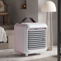 Nouveau ventilateur USB sans pales 2025 avec lumière UV, moteur DC, contrôle tactile, minuterie, mini, design élégant, électrique, faible bruit, 3 vitesses, portable