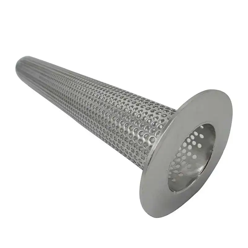 factory custom stainless steel perforated basket filter perforated oil well screen