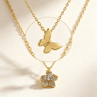 Collier pendentif fleur entièrement incrusté de zircon cubique, prix d'usine YILUN, argent 925 plaqué or, idéal comme cadeau pour une date, pour femmes