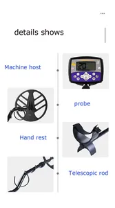 เครื่องตรวจจับโลหะสำหรับล่าสมบัติใต้ดินกลางแจ้งแบบ GH20 - Product Image 6