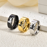 Neues Produkt - personalisierter und kreativer 8MM breiter Herrenring aus mattem Tiger-Titanstahl - kraftvoller und trendiger Fingerring.