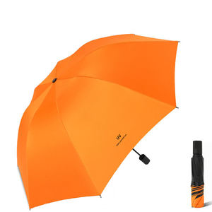 Parapluie Automatique Uni avec Logo, Protection UV, Pliant en Bois et Acier, Vente en Gros, 8 Baleines, <span class=keywords><strong>Prix</strong></span> Bas, Promotionnel, <span class=keywords><strong>Orange</strong></span> - Product Image 4