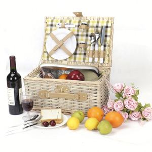 Fruits Storage Wicker China Wholesale Folding Picnic <span class=keywords><strong>Basket</strong></span> For 2 Person - Product Image 6