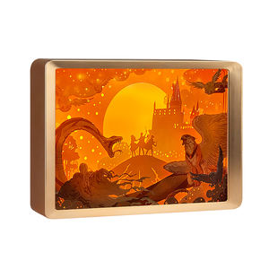 Marco de imagen personalizado foto Harry <span class=keywords><strong>Potter</strong></span> 3D LED luz de noche caja de sombra lámpara de escritorio niños lámpara de noche Luz de lujo para decoración del hogar regalo - Product Image 1