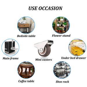 <span class=keywords><strong>Ruedas</strong></span> giratorias de 40mm, rodamiento de bolas de 1,5 pulgadas silencioso, <span class=keywords><strong>ruedas</strong></span> giratorias de perfil bajo TPE <span class=keywords><strong>para</strong></span> muebles, armario rodante, cajón de <span class=keywords><strong>cama</strong></span> <span class=keywords><strong>nido</strong></span> - Product Image 4