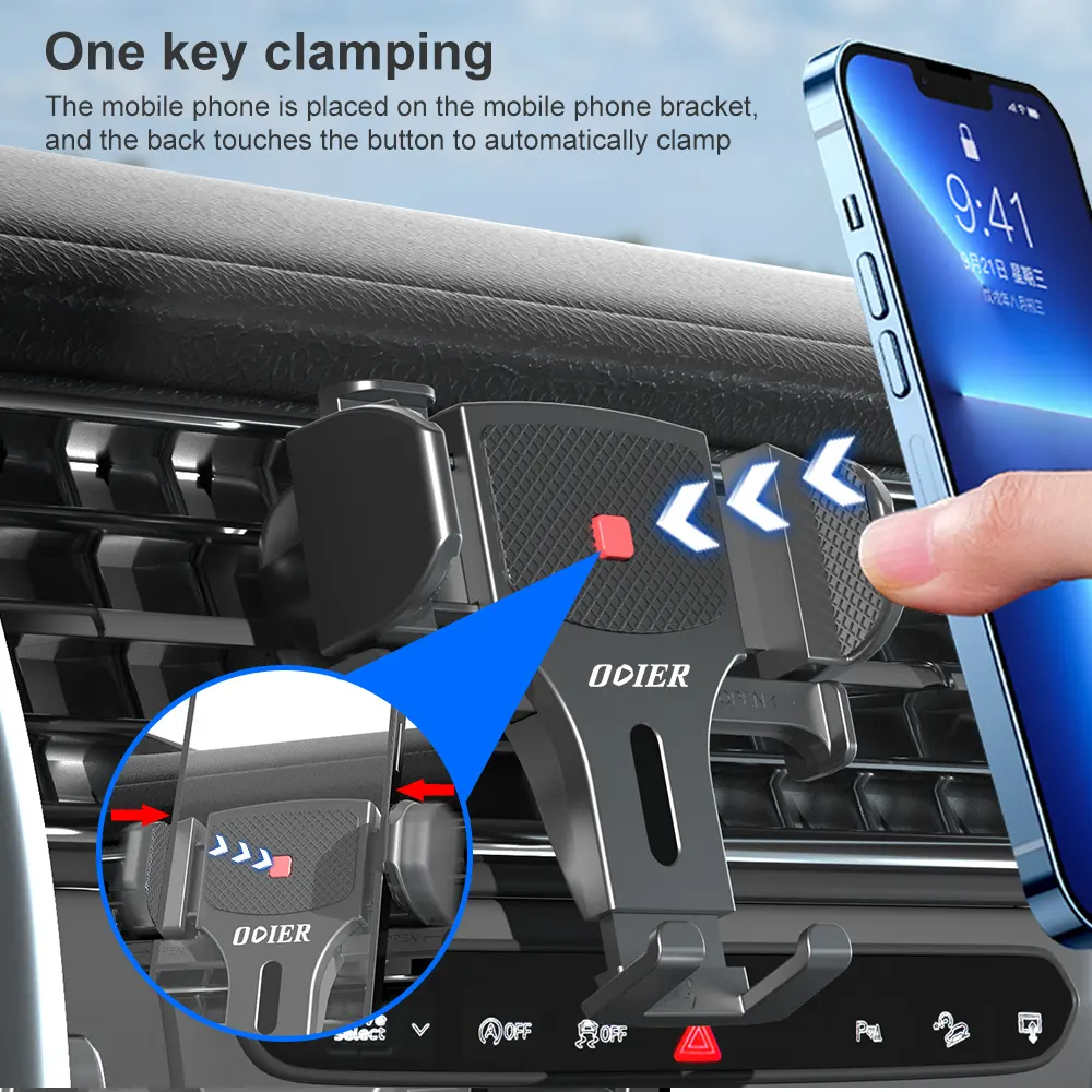 Holder For Smartphones ODIER 2024 Smartphones Universal Air Vent Cell Phone Car Mount Wholesale Car Phone Holder Mobile Holder For Car Phone Holder