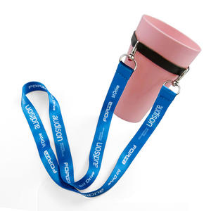 Porte-bouteille d'eau promotionnel pas cher lanière en polyester tissé avec logo personnalisé - Product Image 1