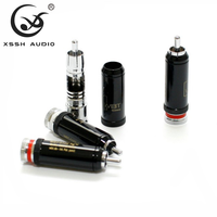 Adaptor Jack RCA Pria Berlapis Rhodium YIVO XSSH Konektor Audio Video HIFI Kelas Atas TV Tuner RCA Output Plugs DIY OEM ODM