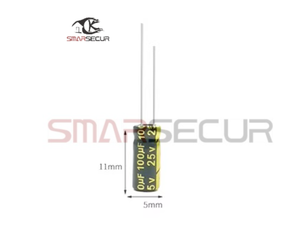 Condensateur électrolytique en aluminium 35V 25V47UF 100UF 220UF 330UF 470UF 680UF 1000UF 1500uF 2200uF 3300UF 5x11 8*12mm 10x20mm 13*20 - Product Image 1