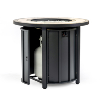 Table de foyer en métal galvanisé durable 40000 BTU, écologique, autoportante, intérieur/extérieur, au propane, sans fumée, personnalisable
