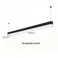 Éclairage de bureau LED, bandes lumineuses longues, connexion sans soudure, barre en forme de barre, lampe linéaire LED en aluminium sur mesure, hauteur réglable