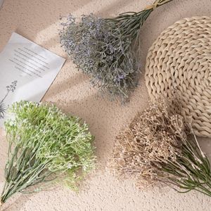 CallaFloral Fleurs artificielles Gypsophile Blanc Vert Marron Violet Décoration de mariage Bouquet artisanal en plastique Vente en gros - Product Image 1