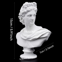 Vente en gros de mini-sculptures de Bouddha, décoration de table, réplique de la statue d'Apollo grec, moule en résine, artisanat bouddhiste en résine