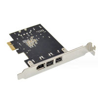 3-Port PCIE ke 1394 kartu dengan Firewire 1394B & 1394A TI XIO2213A Chipset dalam persediaan