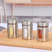 Bouteilles à condiments en verre personnalisées, pots à épices ronds pour la cuisine, salières et poivrières, durables, écologiques, modernes