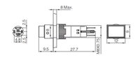 ELEWIND Interrupteur à bouton-poussoir momentané éclairé 8 mm (PB81J-11D/Y/12V) Max. Tension 230V CE pour protection IP40, 2A nominale
