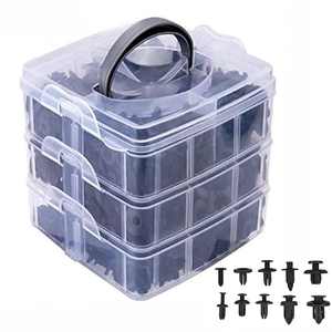 625 pièces/boîte – Clips de fixation pour voiture, attaches mixtes, rivets de panneau de porte, rivets de pare-chocs, rivets à pression pour capot moteur - Product Image 6