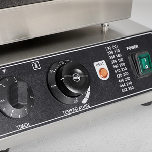 Gaufrier industriel antiadhésif 1750W pour 4 gaufres, machine à snacks avec plaques de cuisson en téflon, corps en acier inoxydable, 110V, Nouveau - Product Image 5