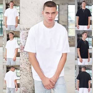 เสื้อยืดคอกลมสำหรับผู้ชายผ้าถักสำหรับออกกำลังกายผ้าคอตตอนแห้งเร็วพิมพ์ลายแขนสั้นสำหรับ100% งานตามสั่ง - Product Image 1