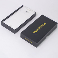 Caja de Regalo Personalizada para Teléfono Celular, Negra, Reacondicionada, Genérica, para iPhone 12/13/16/17, con Logotipo Estampado en Caliente