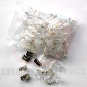 RG <span class=keywords><strong>RJ45</strong></span> Cat5e Cat6 blindé Keystone Jack Ethernet connecteurs avec plaqué or 50u30u15u6u de haute qualité - Product Image 5