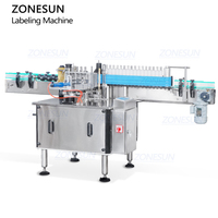 ZONESUN ZS-WGTB01 – Machine d'étiquetage automatique de bouteilles rondes en verre de Sauce de vinaigre de bière