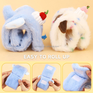 Mainan Hewan Peliharaan Interaktif Swiss Roll Plush, Mainan Kunyah Kucing dengan Kertas Berkerut Lembut - Product Image 4