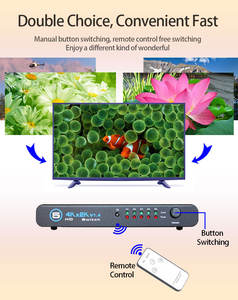 <span class=keywords><strong>4K</strong></span> * 2K 3D HD Switcher 5 en 1 convertidor de interruptor de salida para DVD <span class=keywords><strong>Mibox</strong></span> TV PS3 PS4 PS5 compatible con Control remoto - Product Image 6