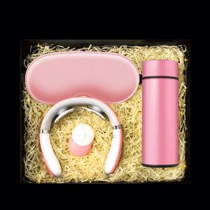 Coffret Cadeau Personnalisé : Tasse Thermorégulatrice Blanche avec Massage Cervical et Masque Oculaire – Idéal pour Cadeau Promotionnel Féminin - Product Image 4