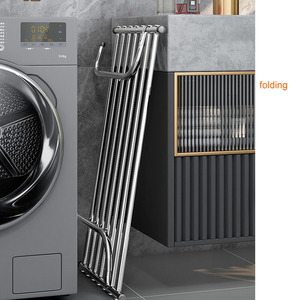 Séchoir à <span class=keywords><strong>linge</strong></span> mural multifonction en acier inoxydable à un seul niveau pour intérieur et extérieur, idéal pour balcon - Product Image 2