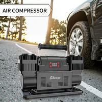 NOUVEAU Pompe de gonflage rapide 12V à affichage numérique 150PSI Double Cylindre Compresseur robuste 300 Litros 4x4 Auto Stop Aluminium