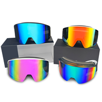 Masque de ski à design magnétique pour un remplacement facile des verres, protection anti-buée UV400, compatible casque, masque de snowboard personnalisé