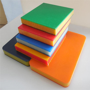 Feuille de plastique tricolore à texture en cuir bicolore HDPE en matériau PE Service de traitement de coupe personnalisé - Product Image 2