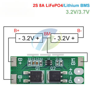 Bms 2S 3.2V 3.7V 8a Lifepo4/Lithium Batterij Laadbord 15a Huidige 6.4V 7.2V 18650 32650 Packs - Product Image 6