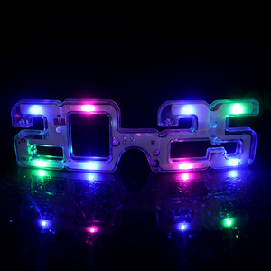 2025 New Year Event LED Glow Glasses Factory Wholesale <b>Flash</b> Party Supplies for Halloween Christmas Party Novelties - Product Image 4